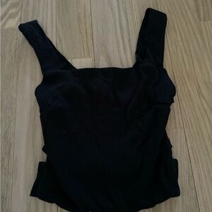 ILLA ILLA Black Ribbed Tank Top